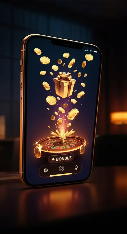 Visuel promotionnel du pack de bienvenue de VolerBet Casino, mettant en scène des tours gratuits et des bonus en euros avec une atmosphère de jeu excitante et un jeton de casino stylisé.